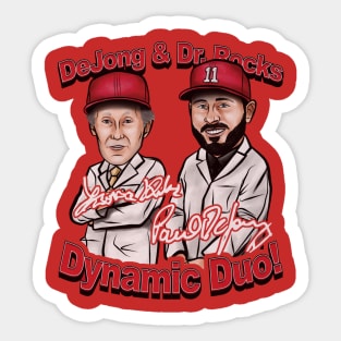 Paul DeJong & Dr. Rocks St. Louis Cartoon Sticker